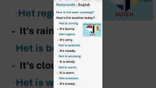 NEDERLANDS – ENGLISH  Hoe is het weer vandaag Hows the weather today [upl. by Lisle]