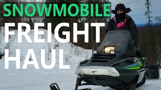 SNOWMOBILE FREIGHT HAUL  Off Grid Living [upl. by Cotsen]