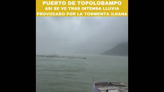 Puerto de Topolobampo ubicado en el Municipio de Ahome Así se ve la lluvia intensa [upl. by Schwerin]