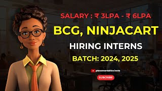 BCG amp NINJACART Hiring Interns  Internship For Freshers  Summer Internships  IT Jobs [upl. by Knox]