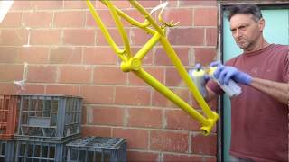 How to  Paint a bmx bike [upl. by Ahsercul]