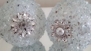 DIY CRYSTAL BLING ORNAMENTS [upl. by Redford173]