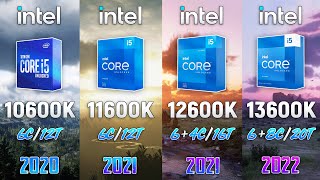 i5 10600K vs i5 11600K vs i5 12600K vs i5 13600K  Test in 8 Games [upl. by Gunter]