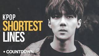 TOP 50 SHORTEST Lines in Kpop CountDown Sunday  Just From My Channel [upl. by Aita]