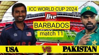 Pakistan vs USA live crickets scorecard live stream pak vs USA match 11 ICC WORLD CUP 2024 [upl. by Eniarrol]