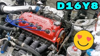 Y8 Intake Manifold Swap D16y7y8 EK Civic [upl. by Welles]