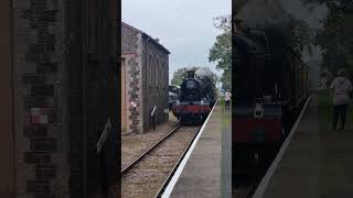 West Somerset Railway 7828 Odney Manor arriving at Dunster Station 25102023 [upl. by Ellenar]