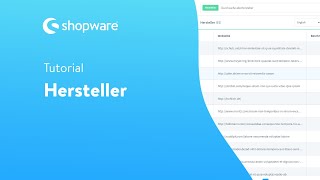 Die Hersteller Shopware 6 Tutorial [upl. by Ayerdna622]