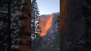 Yosemite Firefall  Horsetail Fall on February 21 2019 [upl. by Erdnaet]