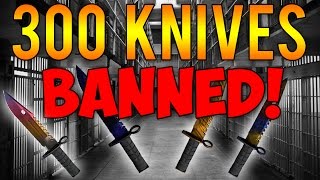 CSGO  BIGGEST Trade BANNED Inventory Ever 130000 amp 300 Knives [upl. by Regnig807]