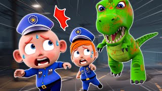 Zombie Dinosaur Is Coming🦖  Dinosaur Song  Police Cartoons  More Nursery Rhymes amp Baby Songs [upl. by Araminta]