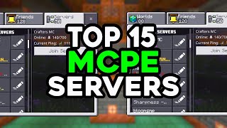 Top 15 BEST Servers For Minecraft Bedrock 121 [upl. by Grizelda]