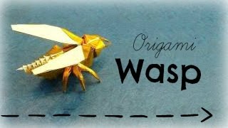 Wasp Origami Tutorial Avispa Anibal Voyer [upl. by Edwards]