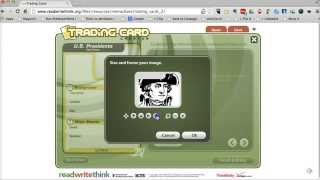 Trading Card Creator from Read Write Think [upl. by Ettolrahs]