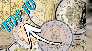 🚩Las 10 monedas de 2 euros MAS VALIOSAS ● TOP 10 Las Monedas MUY VALIOSAS del 2022 [upl. by Parent127]