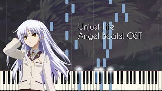 Unjust Life  Angel Beats OST  Piano Arrangement Synthesia [upl. by Eisnyl821]