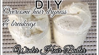 DIY Whipped Cocoa Butter amp Shea Butter Leave In Conditioner Hair Moisturizing Cream [upl. by Enialedam127]