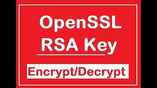 RSA Key Generation Signatures and Encryption using OpenSSL  Encryption Decryption using openSSL [upl. by Alia]