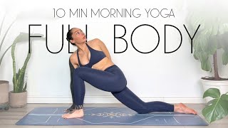 10 Min Morning Yoga Full Body Stretch DAY 1 [upl. by Loredo282]