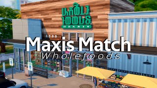 Maxis Match Wholefoods Grocery Store FUNCTIONAL  The Sims 4 Build Review  BIG ANNOUNCEMENT [upl. by Otrebcire]