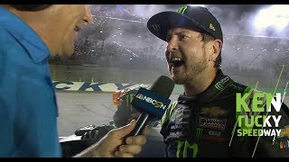 Kurt Busch after besting brother Hell yeah hell yeah [upl. by Llemor607]