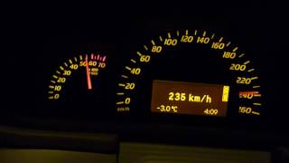 Mercedes C230 Kompressor Acceleration and Top Speed Run [upl. by Nobe]