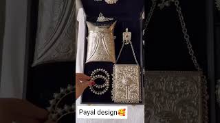 Oxidized payal design  Oxidized silver jewellery shorts payal trending [upl. by Aihseyn229]