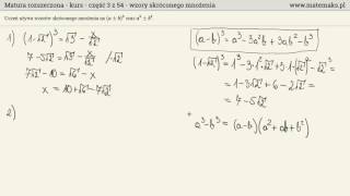 Matura rozszerzona  kurs  wzory skróconego mnożenia [upl. by Casavant778]