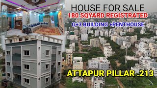 House for sale in Attapur Hyderabad G3 Building for sale in attapur [upl. by Eislrahc]