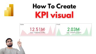 How To Create a KPI visual in Power BI [upl. by Raf]