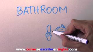 Cómo se escribe en inglés CUARTO DE BAÑO [upl. by Laurita]