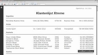 Crystal Reports tutorial  Les 10 Exporteren Rapporten Export Reports [upl. by Atworth]