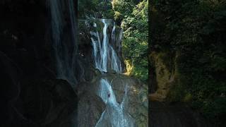 🇮🇩Beautiful Waterfall near Sukabumi Indonesia amazingnature travel vlog indonesia shorts [upl. by Sinai]