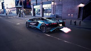 Aventador SV Fi EXHAUST FlameThrower unleashed on New York streets [upl. by Ardnaeed372]