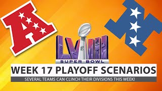 Possible NFL Playoff Clinching Scenarios for Week 17 [upl. by Okimuy]