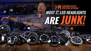 THE BEST 7quot Round LED Headlight Shootout Test EVER  Headlight Revolution [upl. by Elleunamme]