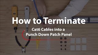 How to Terminate Cat6 Cables into a Punch Down Patch Panel  FS [upl. by Meras724]