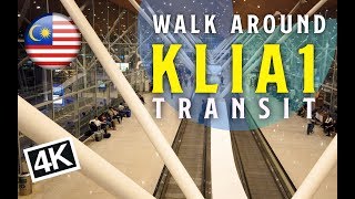 4KWalk Around KLIA1  Transit in Kuala Lumpur Airport Malaysia [upl. by Otrebogad]