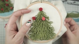 How to Embroider Ghiordes Stitch  Embroidery Tutorial [upl. by Lull]