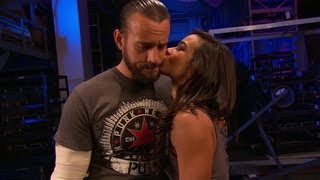 AJ kisses CM Punk Raw June 11 2012 [upl. by Swiercz]