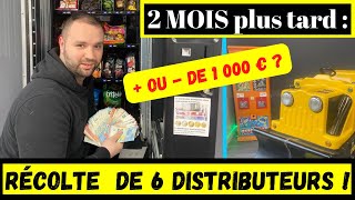 RÉCOLTE en DIRECT de 6 DISTRIBUTEURS  Manège Boissons Photomaton   DE 1000 € [upl. by Tonneson26]