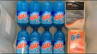 ASMR 💙BLUE AJAX OVERLOAD💙 WITH NEW SPONGES  RINSE  SATISFYING SPONGE SQUEEZING [upl. by Mikael]