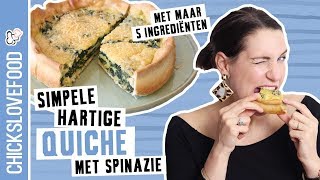 MAKKELIJKE SPINAZIE QUICHE  CHICKSLOVEFOOD [upl. by Ttiwed385]