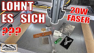 Faserlaser mit 20 Watt Atomstack MR20  iKier 1064nm  iKier K1 Pro 1064nm  Metall Gravur Test [upl. by Raknahs981]