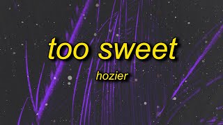 Hozier  Too Sweet Lyrics  id rather take my whiskey neat [upl. by Munsey]