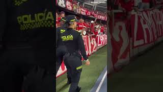 Colombian police woman leaves fans stunned at soccer match [upl. by Suraved]