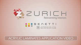 Zurichs Benetti 6H Anti Scratch Acrylic laminate Application  How To Use amp Paste Acrylic Laminates [upl. by Eniarol]