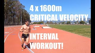 4 x 1600m MARATHON TAPER TRACK WORKOUT Sage Canaday Ultra Training [upl. by Nyahs980]