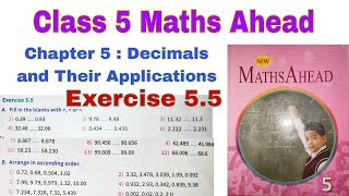 Class 5 Maths Ahead Exercise 55  Maths Ahead  Ascending Order of Decimals  Class 5  Decimals [upl. by Yasu420]