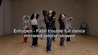 ENHYPEN  Fatal Trouble full dance tutorial minakdance [upl. by Dirfliw]